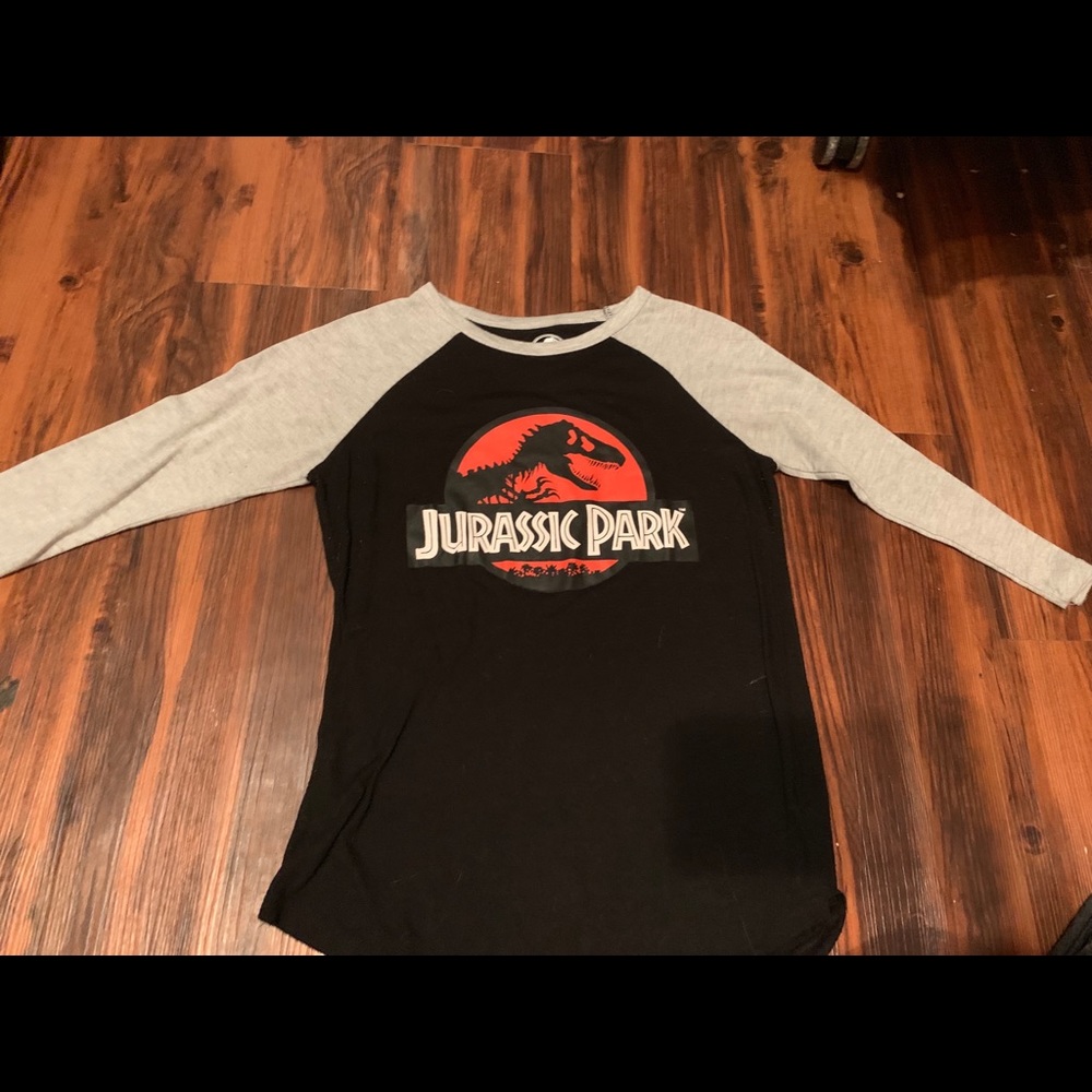 Jurassic park baseball tee